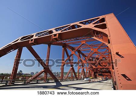Stock Image - broadway bridge; portland, oregon, united states of america. Fotosearch