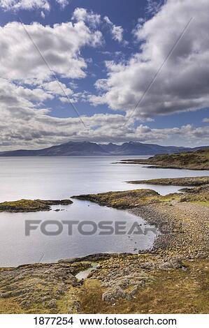 Picture - bute, argyll, scotland; looking towards arran from the southern tip of bute. Fotosearch