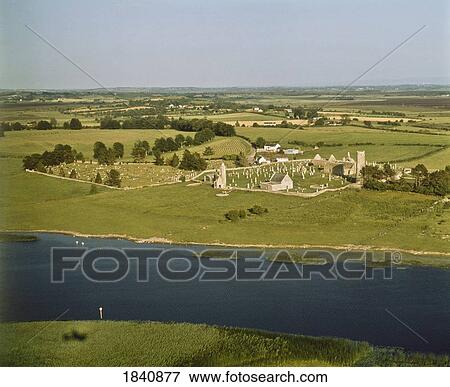 Celtic Archaeology, Clonmacnoise, Co Offaly View Large Photo Image Stock Photo - Celtic Archaeology, Clonmacnoise, Co Offaly. Fotosearch