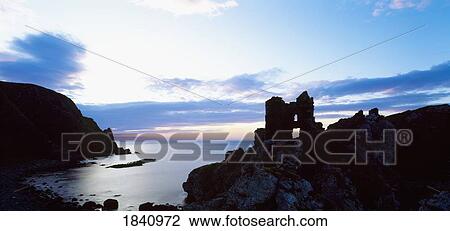 Stock Image - Co Antrim, Kinbane Castle, Outside Ballycastle,. Fotosearch