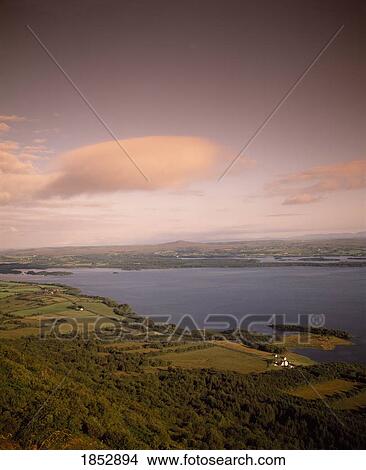 Co Fermanagh, Lower Lough Erne, From Magho Cliffs View Large Photo Image Picture - Co Fermanagh, Lower Lough Erne, From Magho Cliffs. Fotosearch