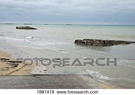 d-day landing on omaha beach on the vire river; saint-laurent-sur-mer, normandy, france View Large Photo Image Stock Photo - d-day landing on omaha beach on the vire river; saint-laurent-sur-mer, normandy, france. Fotosearch