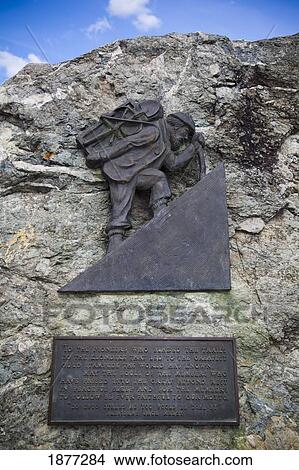 dawson city, yukon territory, canada; a monument of a miner, george washington carmack View Large Photo Image Picture - dawson city, yukon territory, canada; a monument of a miner, george washington carmack. Fotosearch