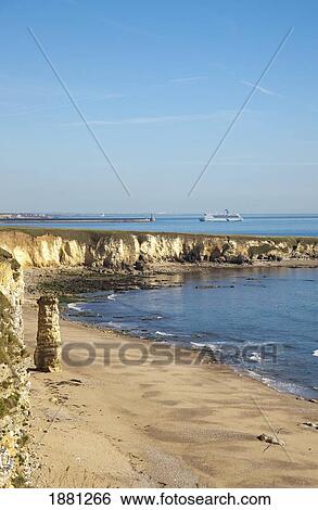 Stock Photograph - dfds ferry entering the river tyne; south shields, tyne and wear, england. Fotosearch