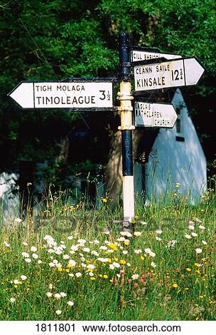 Directional Signs, Co Cork, Ireland View Large Photo Image Stock Image - Directional Signs, Co Cork, Ireland. Fotosearch