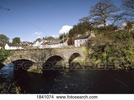 Picture - Donegal, Rathmelton, With Bridge Over Leenan River,. Fotosearch