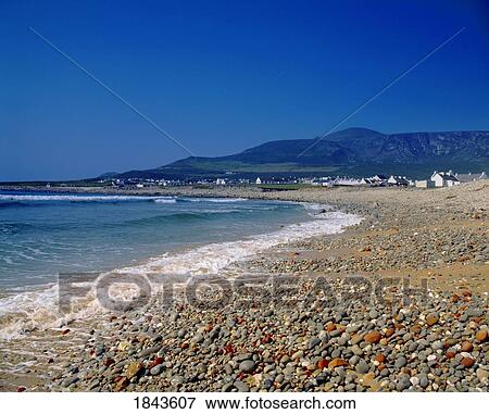 Stock Photo - Dooagh, Co Mayo, Ireland; Achill Island Beach With Croaghaun In Background. Fotosearch