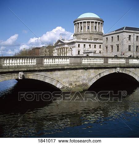 Stock Photo - Dublin, The Four Courts,. Fotosearch
