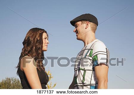 edmonton, alberta, canada; a couple talking together outdoors View Large Photo Image Stock Photo - edmonton, alberta, canada; a couple talking together outdoors. Fotosearch