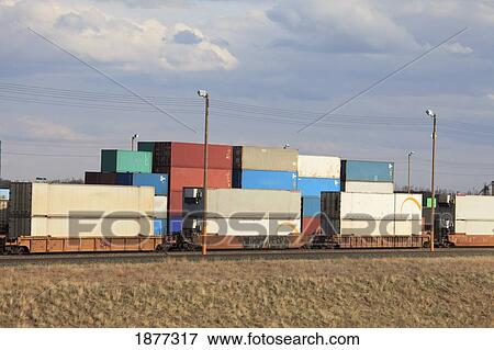 edmonton, alberta, canada; cargo containers on railway cars View Large Photo Image Stock Photo - edmonton, alberta, canada; cargo containers on railway cars. Fotosearch