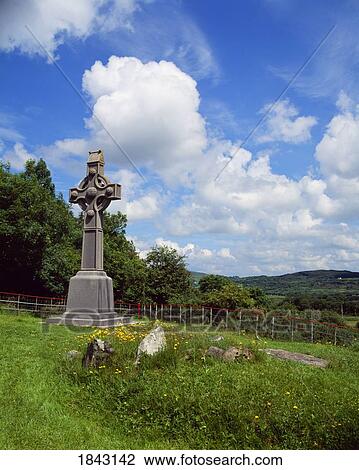 Stock Image - Garden Glenveagh, Co Donegal, Ireland; Birthplace Of St. Colmcille. Fotosearch