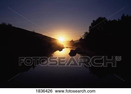 Glendalough, Co Wicklow, Ireland; Sunset Reflecting On Lake View Large Photo Image Stock Photograph - Glendalough, Co Wicklow, Ireland; Sunset Reflecting On Lake. Fotosearch