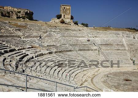 greek amphitheatre; syracuse, sicily, italy View Large Photo Image Stock Image - greek amphitheatre; syracuse, sicily, italy. Fotosearch