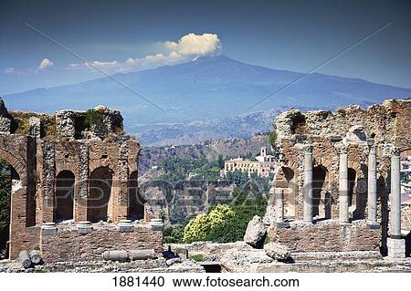 greek amphitheatre; taormina, sicily, italy View Large Photo Image Stock Image - greek amphitheatre; taormina, sicily, italy. Fotosearch