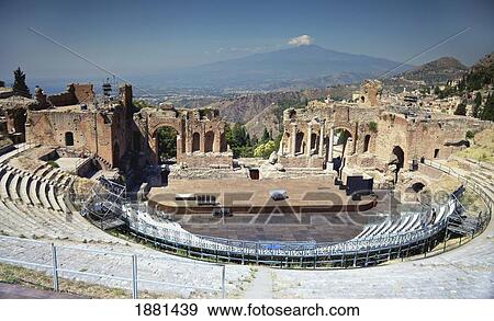 greek amphitheatre; taormina, sicily, italy View Large Photo Image Stock Photo - greek amphitheatre; taormina, sicily, italy. Fotosearch