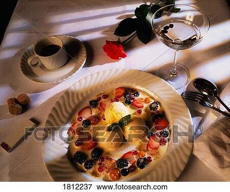 Icecream With Fresh Fruit View Large Photo Image Stock Photo - Icecream With Fresh Fruit. Fotosearch
