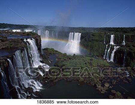 Iguacu, Brazil, High Angle View Of The Iguacu Waterfalls View Large Photo Image Stock Photography - Iguacu, Brazil, High Angle View Of The Iguacu Waterfalls. Fotosearch