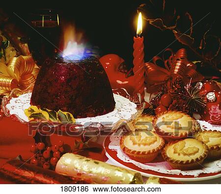 Ireland, Christmas Fare, Christmas Pudding & Mince Pies View Large Photo Image Stock Photograph - Ireland, Christmas Fare, Christmas Pudding & Mince Pies. Fotosearch