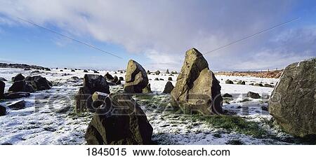 Stock Photography - Irish Snow Scenes, Co Tyrone, Beaghmore,. Fotosearch