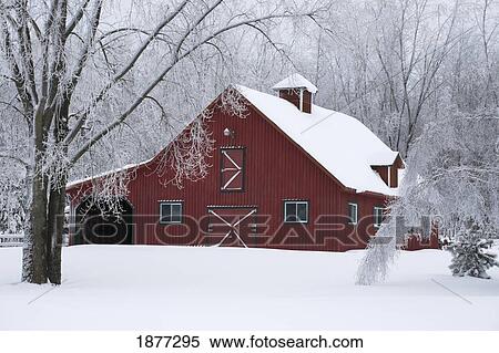 iron hill, quebec, canada; a red barn covered with snow in winter View Large Photo Image Stock Photography - iron hill, quebec, canada; a red barn covered with snow in winter. Fotosearch