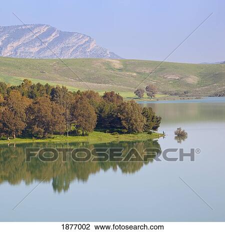 Stock Image - malaga, andalusia, spain; conde de guadalhorce reservoir. Fotosearch