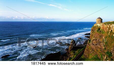 Mussenden Temple, Downhill, County Derry, Ireland View Large Photo Image Stock Photography - Mussenden Temple, Downhill, County Derry, Ireland. Fotosearch