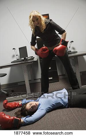 Stock Photo - office fight; edmonton, alberta, canada. Fotosearch