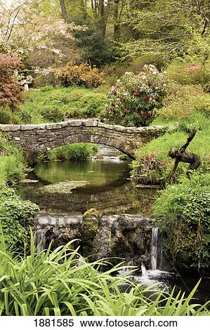 Stock Photography - old stone bridge over a stream in dartmoor national park; devon, england. Fotosearch