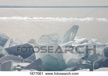 ontario, canada; ice chunks on the shores of lake superior View Large Photo Image Stock Image - ontario, canada; ice chunks on the shores of lake superior. Fotosearch