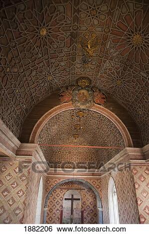 ornate ceiling of private chapel in sintra national palace; sintra, portugal View Large Photo Image Stock Photograph - ornate ceiling of private chapel in sintra national palace; sintra, portugal. Fotosearch