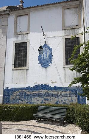 Stock Photo - panel showing pre-earthquake; lisbon, portugal. Fotosearch