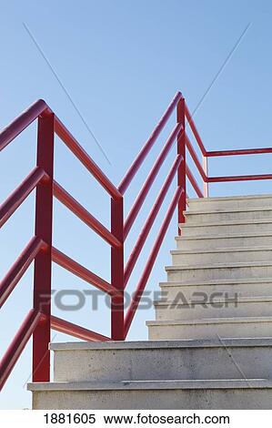 pedestrian overpass with concrete steps and red handrails; la cala de mijas, malaga, spain View Large Photo Image Stock Photography - pedestrian overpass with concrete steps and red handrails; la cala de mijas, malaga, spain. Fotosearch