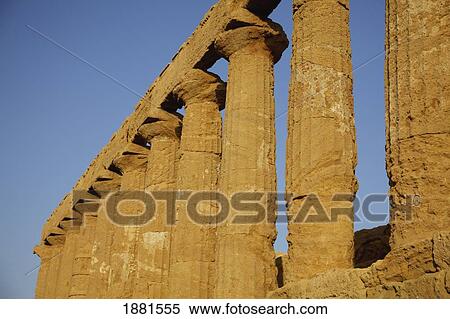 Stock Photography - pillars of the greek temple; agrigento, sicily, italy. Fotosearch