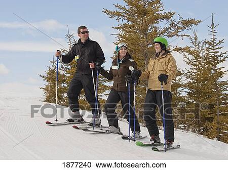 red deer, alberta, canada; three adults skiing on a ski hill View Large Photo Image Stock Image - red deer, alberta, canada; three adults skiing on a ski hill. Fotosearch