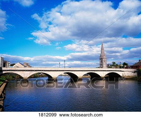 Stock Photo - River Moy, Ballina, County Mayo, Ireland. Fotosearch
