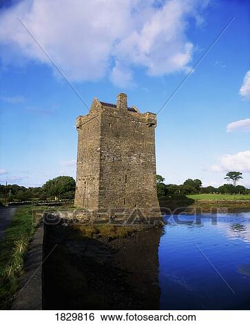 Rockfleet Castle, Near Newport, Co Mayo, Ireland; Rockfleet Castle Reflected In Water View Large Photo Image Stock Photograph - Rockfleet Castle, Near Newport, Co Mayo, Ireland; Rockfleet Castle Reflected In Water. Fotosearch