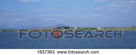 Roundstone, Connemara, Co Galway, Ireland; Galway Hooker On The Water View Large Photo Image Stock Image - Roundstone, Connemara, Co Galway, Ireland; Galway Hooker On The Water. Fotosearch