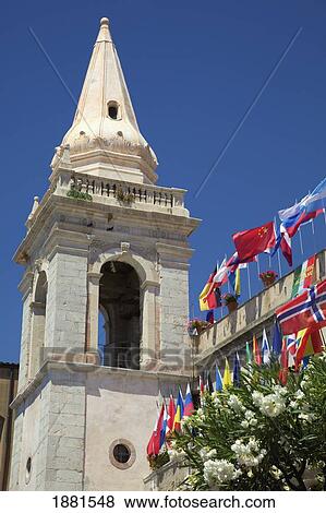 Stock Photo - san giuseppe church; taormina, sicily, italy. Fotosearch