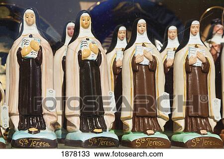 santa teresa souvenir statuettes; avila, avila province, spain View Large Photo Image Stock Image - santa teresa souvenir statuettes; avila, avila province, spain. Fotosearch