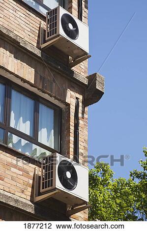 segovia, spain; air conditioning units on the exterior of a building View Large Photo Image Stock Image - segovia, spain; air conditioning units on the exterior of a building. Fotosearch