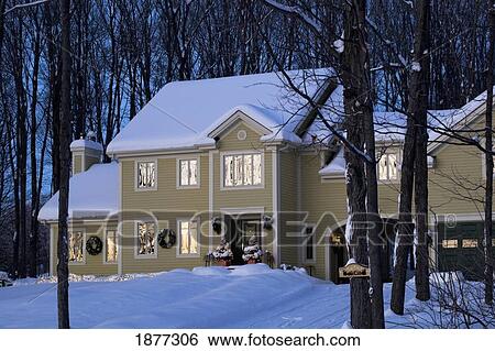 shefford, quebec, canada; a house covered with snow in the winter View Large Photo Image Stock Photograph - shefford, quebec, canada; a house covered with snow in the winter. Fotosearch