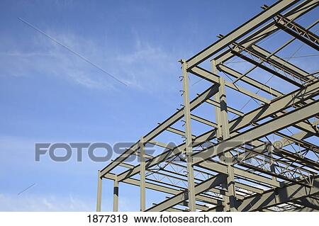 st. albert, alberta, canada; steel frame of a building under contruction View Large Photo Image Stock Photo - st. albert, alberta, canada; steel frame of a building under contruction. Fotosearch