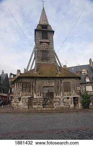Stock Image - st. catherine's church; normandy, france. Fotosearch