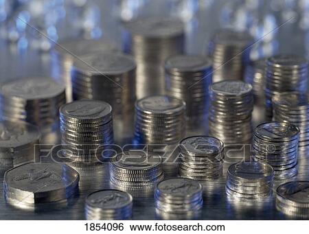 Stacks Of Irish Coins View Large Photo Image Stock Photograph - Stacks Of Irish Coins. Fotosearch