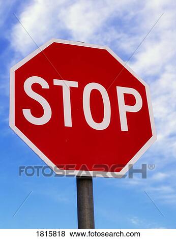 Stop Sign View Large Photo Image Stock Photo - Stop Sign. Fotosearch