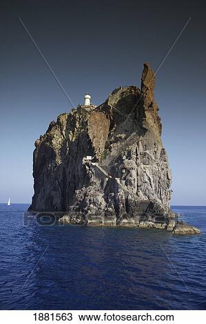 strombolicchio lighthouse; stromboli, sicily, italy View Large Photo Image Stock Image - strombolicchio lighthouse; stromboli, sicily, italy. Fotosearch