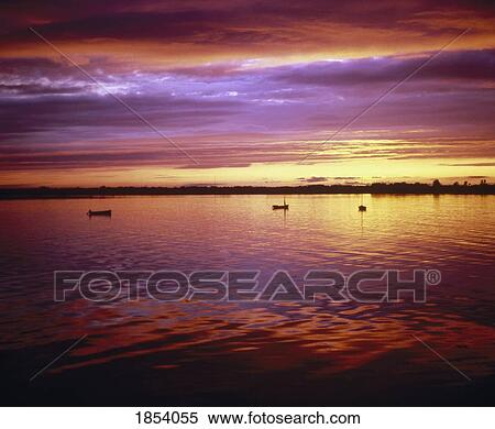 Stock Photography - Sunset Over Sea, Ireland. Fotosearch