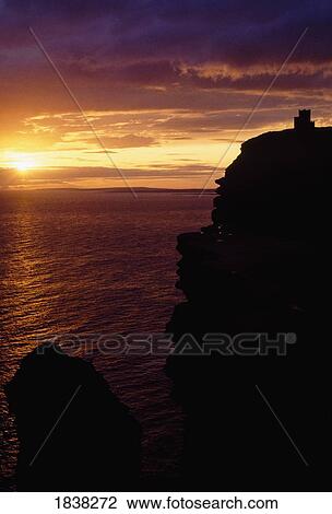 The Cliffs Of Moher, Co Clare, Ireland; Sea Cliffs At Sunset View Large Photo Image Stock Image - The Cliffs Of Moher, Co Clare, Ireland; Sea Cliffs At Sunset. Fotosearch