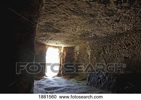 Stock Image - tomb near the greek amphitheatre; syracuse, sicily, italy. Fotosearch