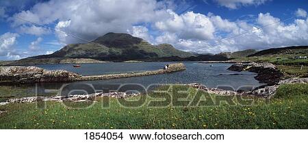 Tranquil Lake Scenic, Ireland View Large Photo Image Picture - Tranquil Lake Scenic, Ireland. Fotosearch